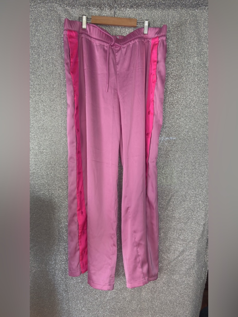 JoyLab Pink Elastic-Waist Side-snap  Track Pants